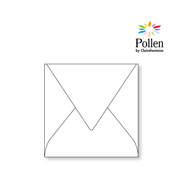 Enveloppes blanches 14 x 14 cm Pollen - Alibee