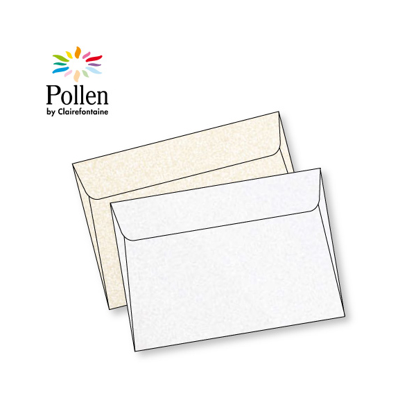 Pollen by Clairefontaine Enveloppes C5, blanc irisé - Carte de  correspondance - Achat & prix