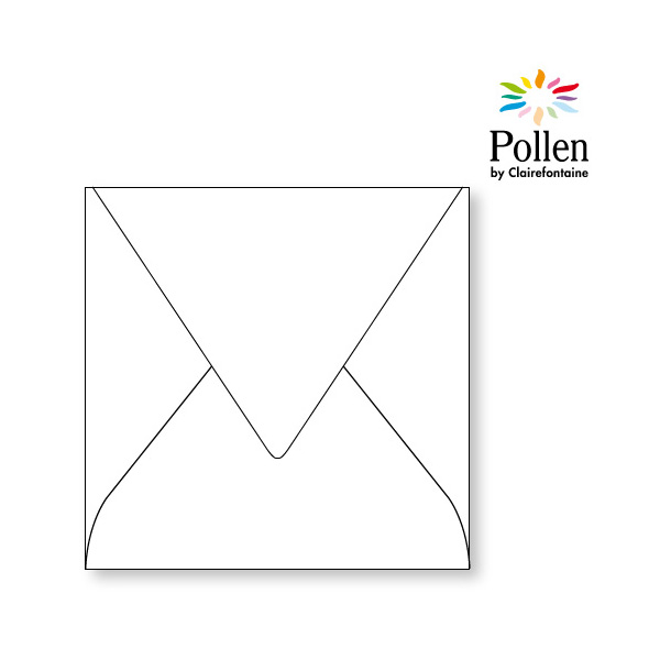 Enveloppe Pollen Clairefontaine blanche 165 x 165 mm - Paquet de 20