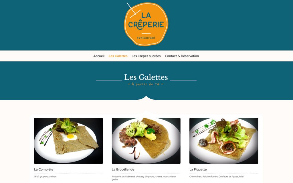La Crêperie Restaurant - Site internet