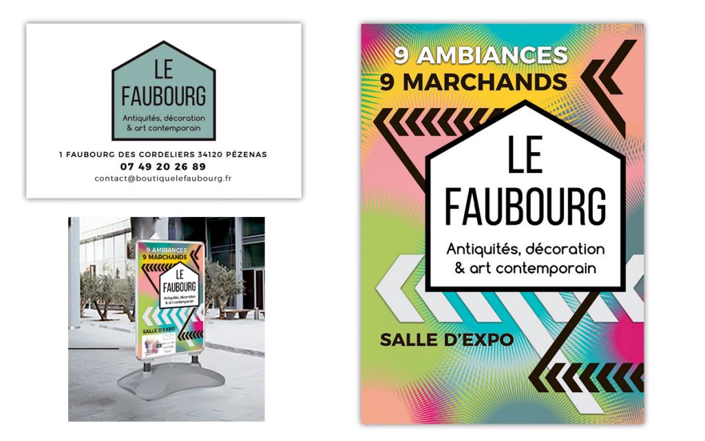 Le Faubourg - Carte de visite et affiche 