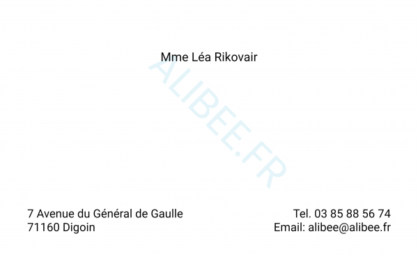 Carte de correspondance (Modèle B)